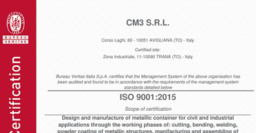 CM3 Certificazione ISO 9001