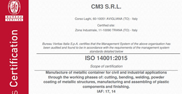 CM3 Certificazione ISO 14001