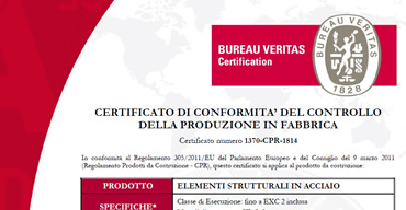 CM3 Certificazione EN 1090-1